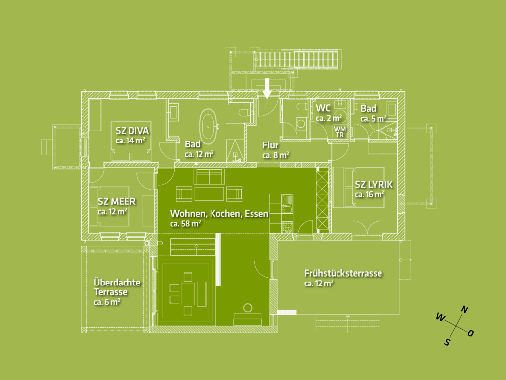 Grundriss Wohnraum EG