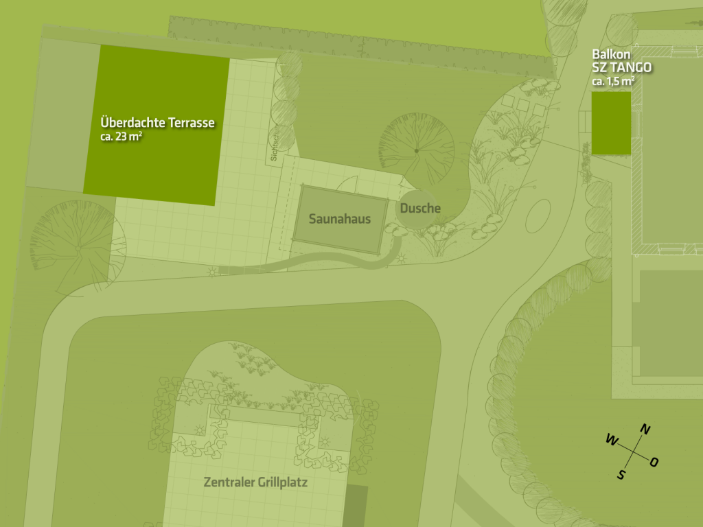 Grundriss Terrasse für OG